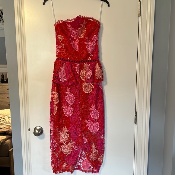 X REVOLVE Times Dress in Pink - Picture 4 of 8